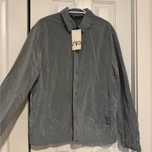ZARA Men's Gray Jacket unique texture